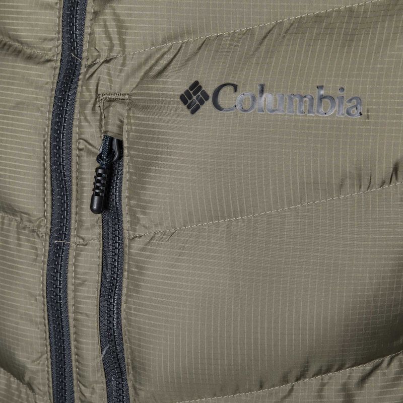 Columbia Labyrinth Loop Hooded stone green/shark vyriška pūkinė striukė 10