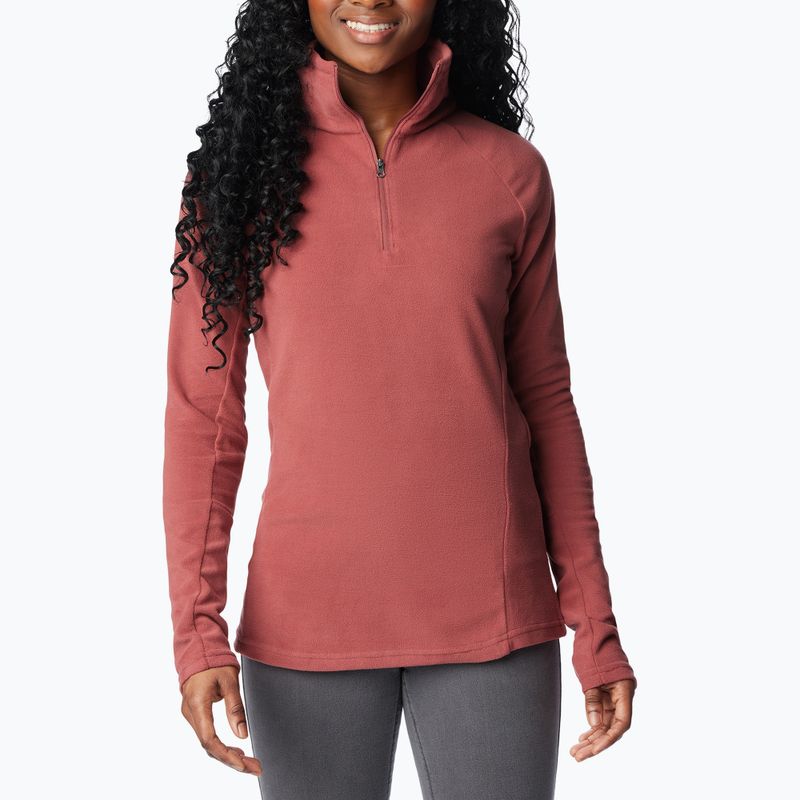 Moteriškas žygio džemperis Columbia Glacial IV 1/2 Zip beetroot