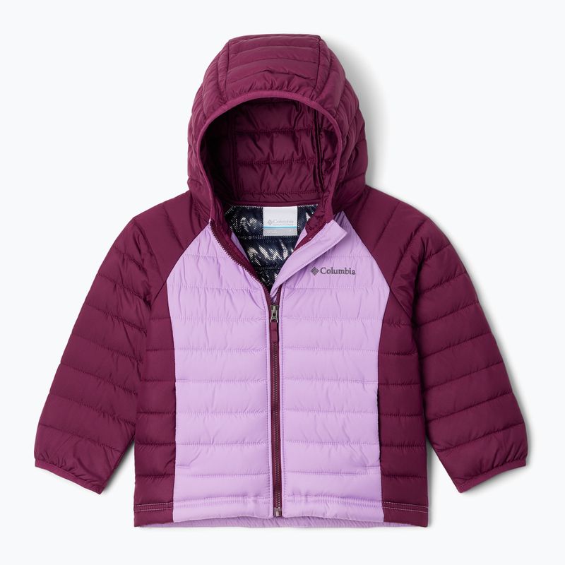 Vaikiška pūsta striukė Columbia Powder Lite Hooded gumdrop/marionberry 5