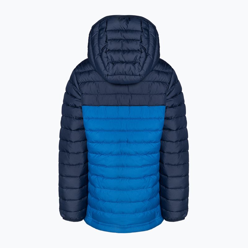 Columbia Powder Lite Hooded šviesiai indigo/collegiate navy pūkinė striukė vaikams 2