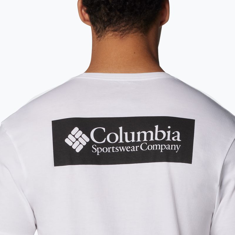 Vyriški turistiniai marškinėliai Columbia North Cascades white/csc box logo 5