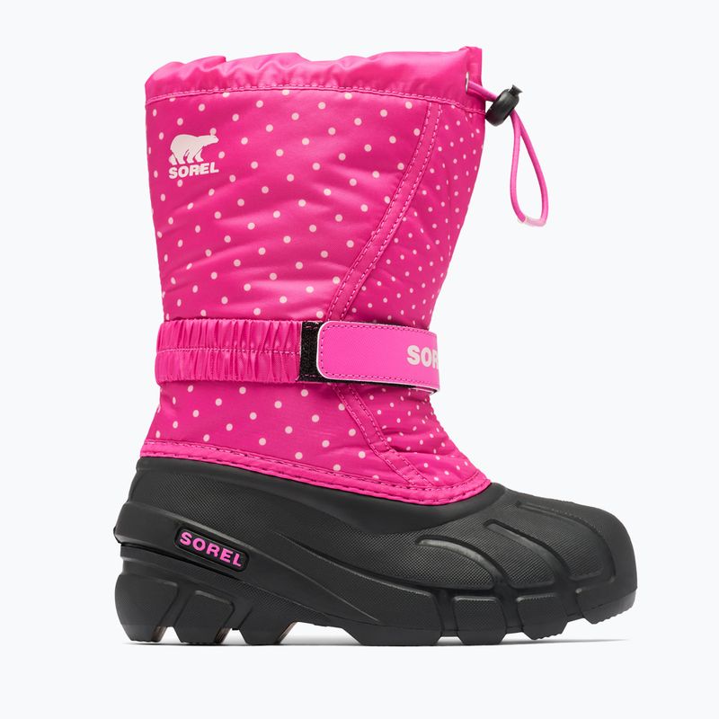 Sorel Flurry Print Girls fuchsia fizz/black vaikiški trekingo batai 8