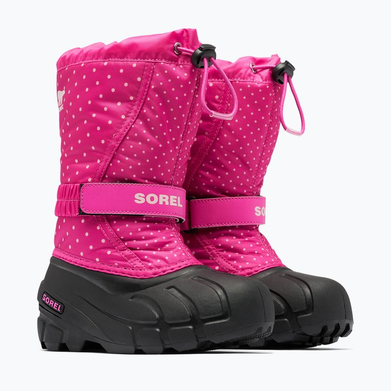 Sorel Flurry Print Girls fuchsia fizz/black vaikiški trekingo batai 13