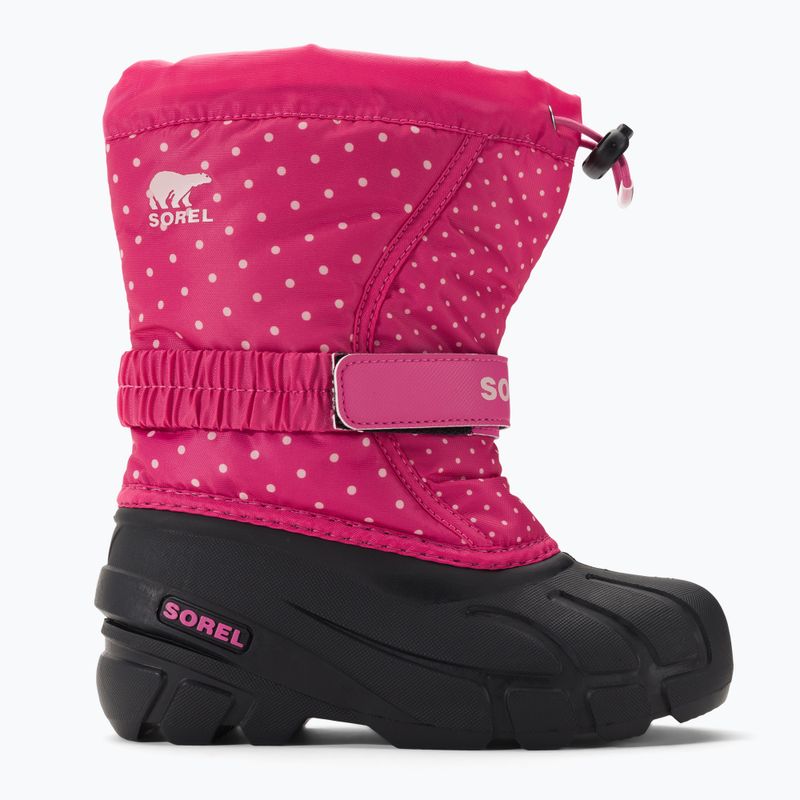 Sorel Flurry Print Girls fuchsia fizz/black vaikiški trekingo batai 2