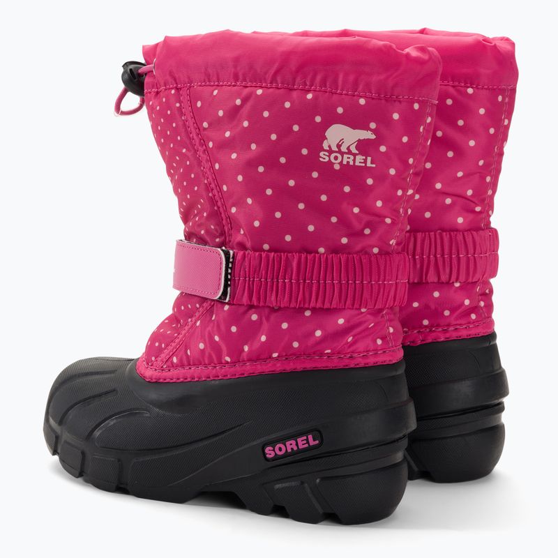 Sorel Flurry Print Girls fuchsia fizz/black vaikiški trekingo batai 3