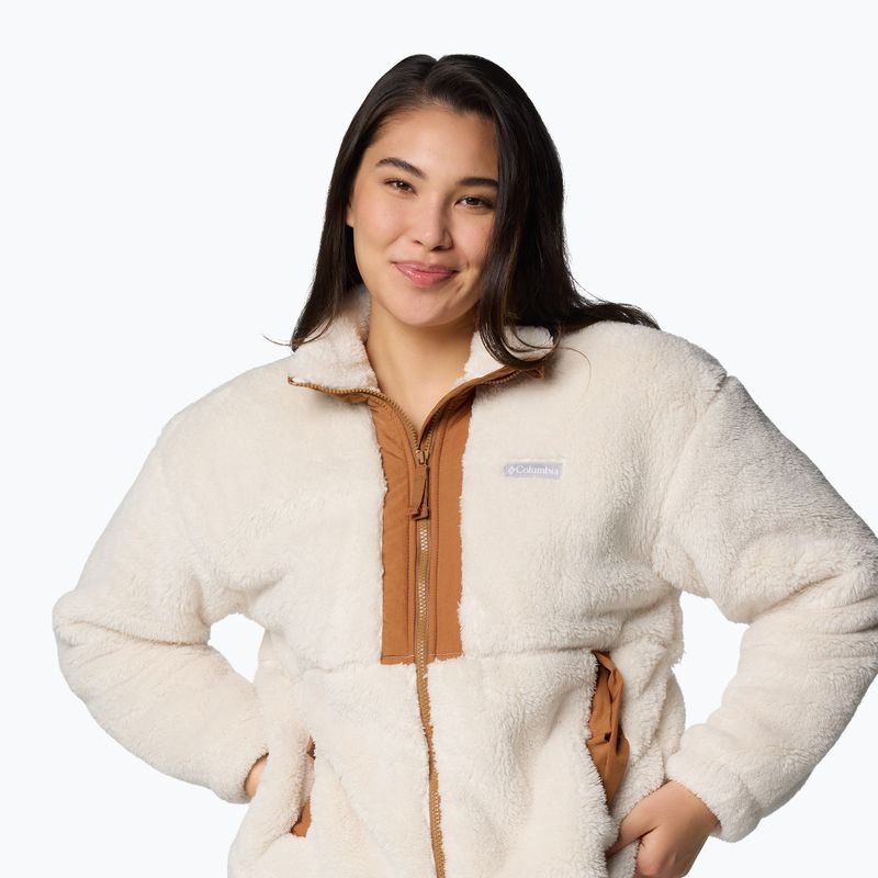 Moteriškas džemperis Columbia Boundless Discovery Sherpa Full Zip II chalk/camel brown 5
