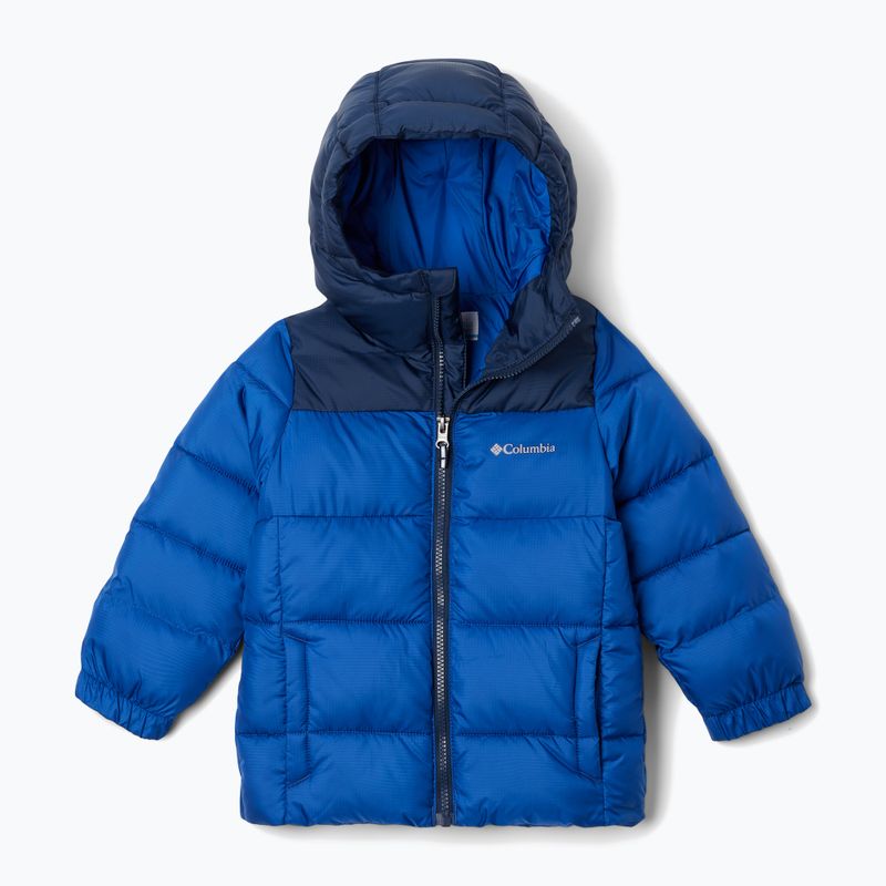 Vaikiška pašiltinta striukė Columbia Puffect Hooded mountain blue/collegiate navy