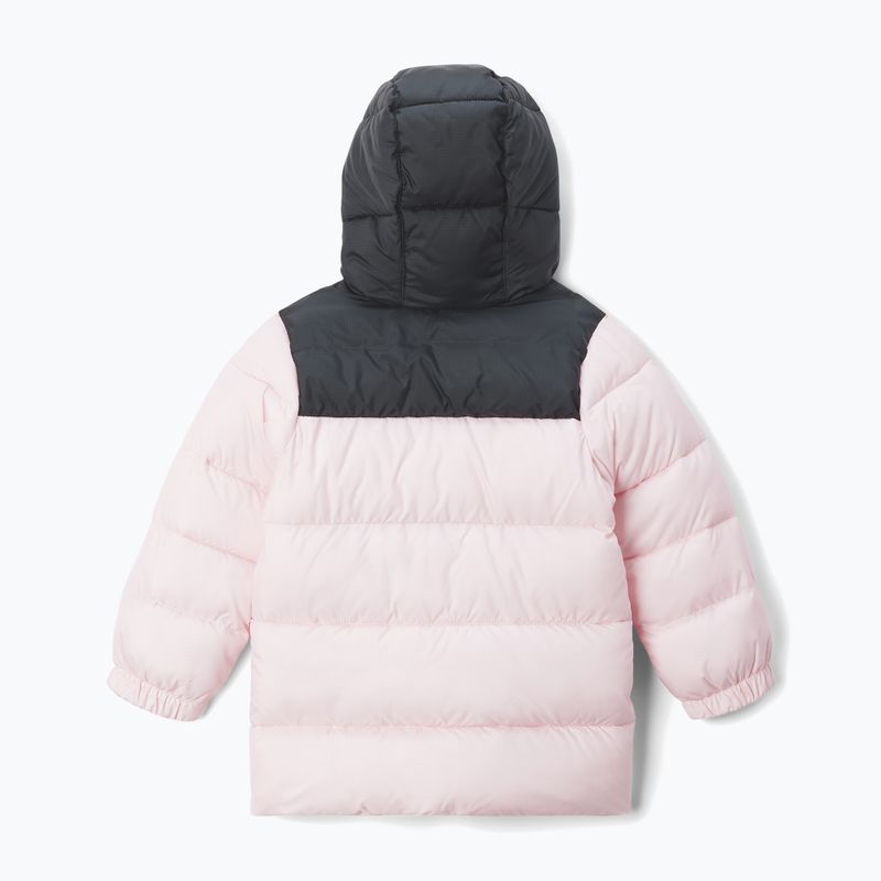 Vaikiška pašiltinta striukė Columbia Puffect Hooded satin pink/black 2
