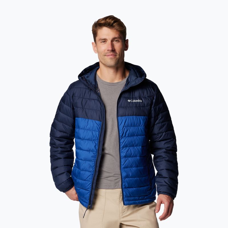 Vyriška pūsta striukė Columbia Powder Lite II Hooded mountain blue/ collegiate navy 4