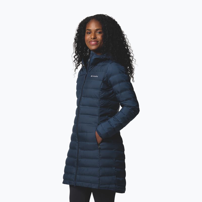 Moteriškas pūkinis paltas Columbia Lake 22 II Down Long Hooded collegiate navy 5