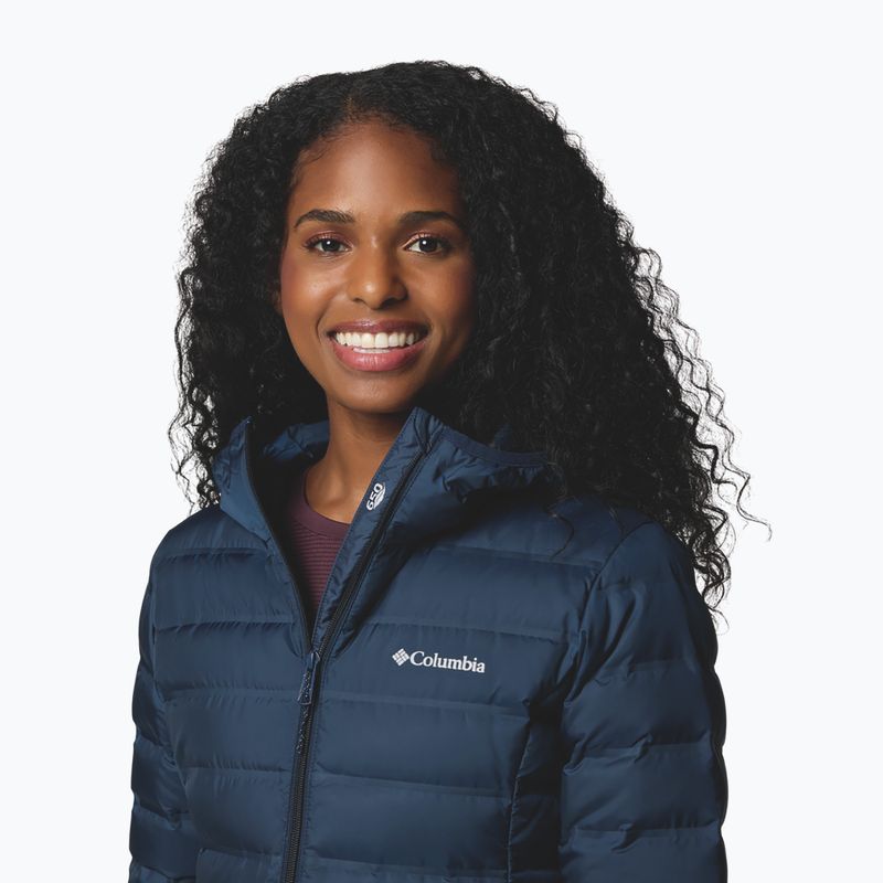 Moteriškas pūkinis paltas Columbia Lake 22 II Down Long Hooded collegiate navy 6