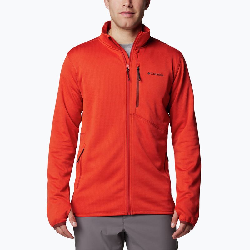 Vyriškas džemperis Columbia Park View Fleece FZ sail red heather trekking 5