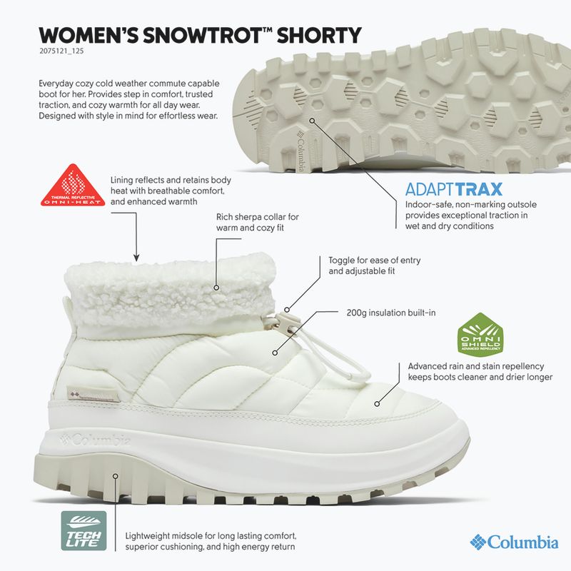 Moteriški sniego batai Columbia Snowtrot Shorty sea salt/fig 6
