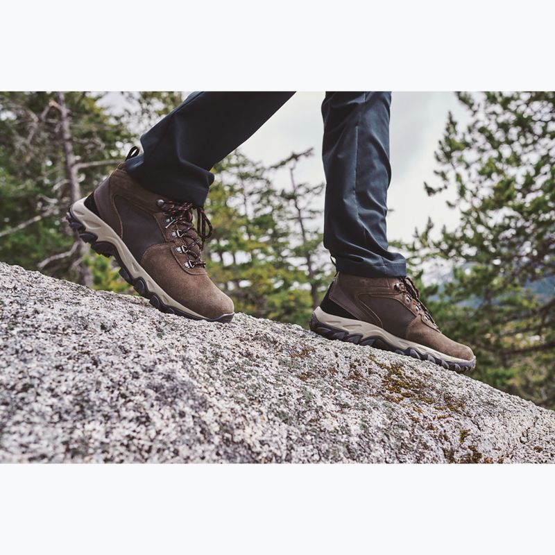 Columbia Newton Ridge Plus II Suede WP cordovan/spice vyriški trekingo batai 10