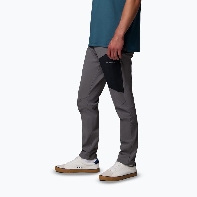 Vyriškos softshell kelnės Columbia Tech Softshell city grey/black 4