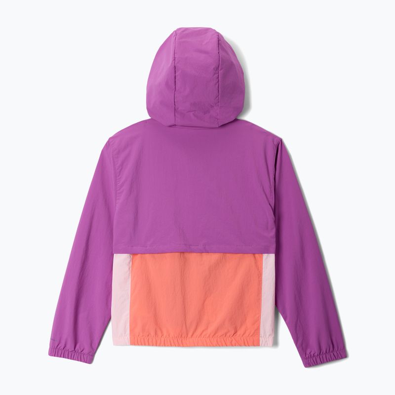 Vaikiška striukė nuo vėjo Columbia Tabor Trail Windbreaker razzle/satin pink/hot coral 2