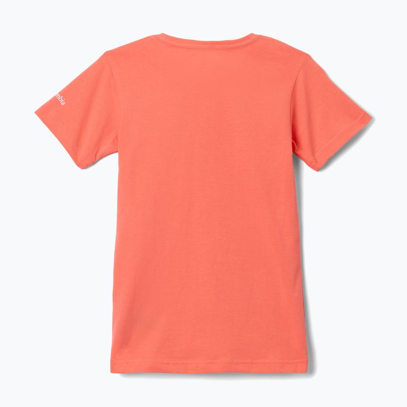 Vaikiški žygio marškinėliai Columbia Mission Lake Graphic hot coral/foxy swirl 2