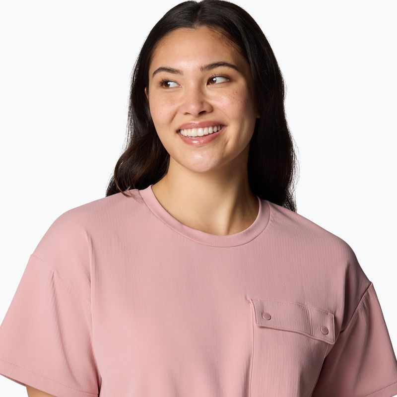 Moteriški marškinėliai Columbia Granite Point Knit eraser pink 5