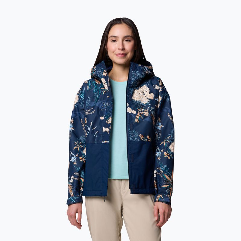 Moteriška hibridinė striukė Columbia Hikebound Printed collegiate navy 5