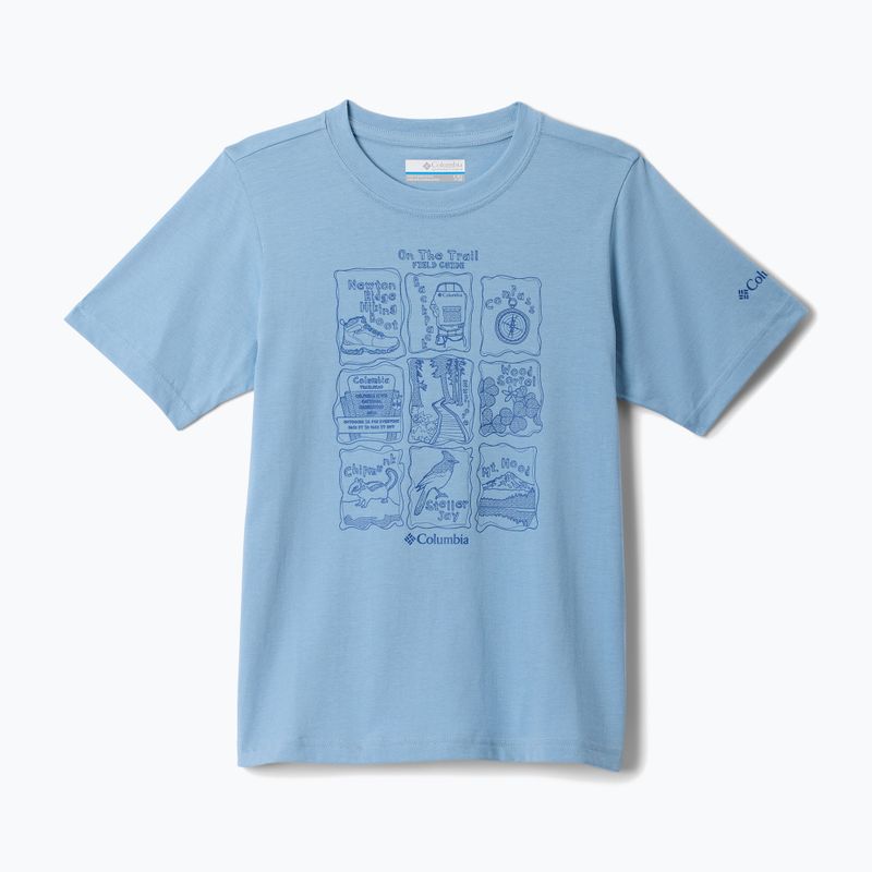 Vaikiški marškinėliai Columbia Valley Creek Graphic ripple blue/hike guide