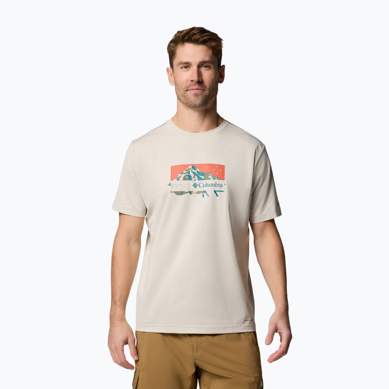 Vyriški marškinėliai Columbia Ice Lake II SS Tee dark stone/peak direction