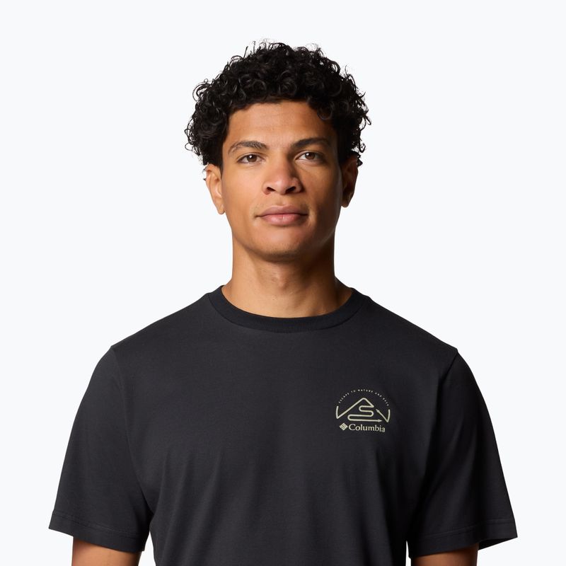 Vyriški marškinėliai Columbia Tunnel Valley Graphic Tee black/naturally inclined 5