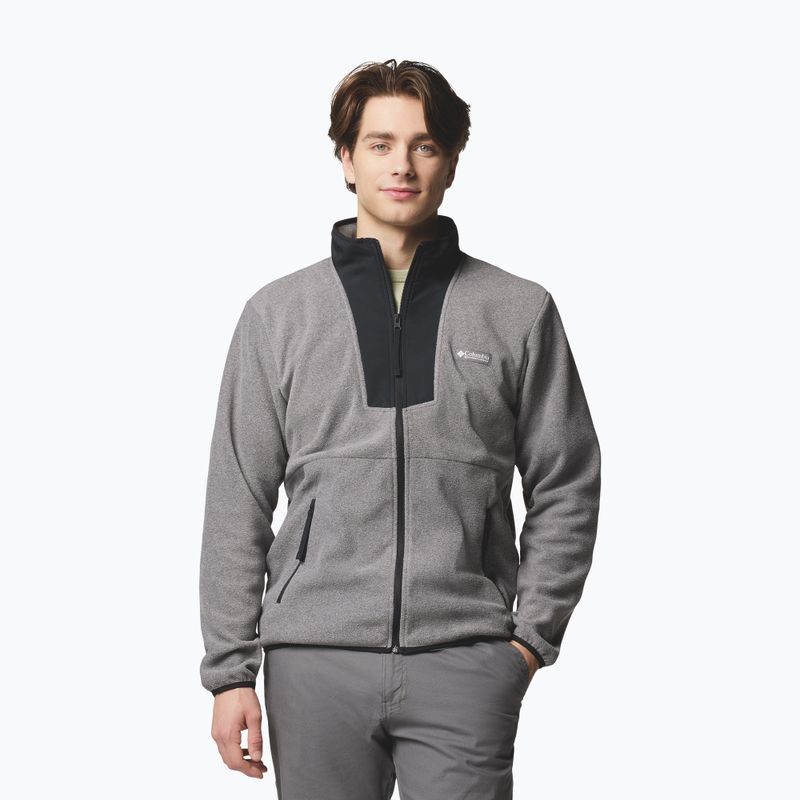 Vyriškas džemperis Columbia Sequoia Grove FZ Fleece City Grey Heather/Black
