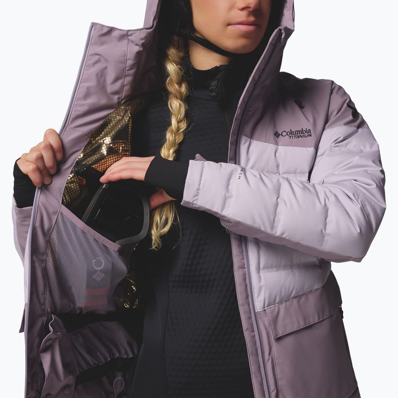 Moteriška slidinėjimo striukė Columbia Glacier Ridge Down shale purple/lavender pearl 12