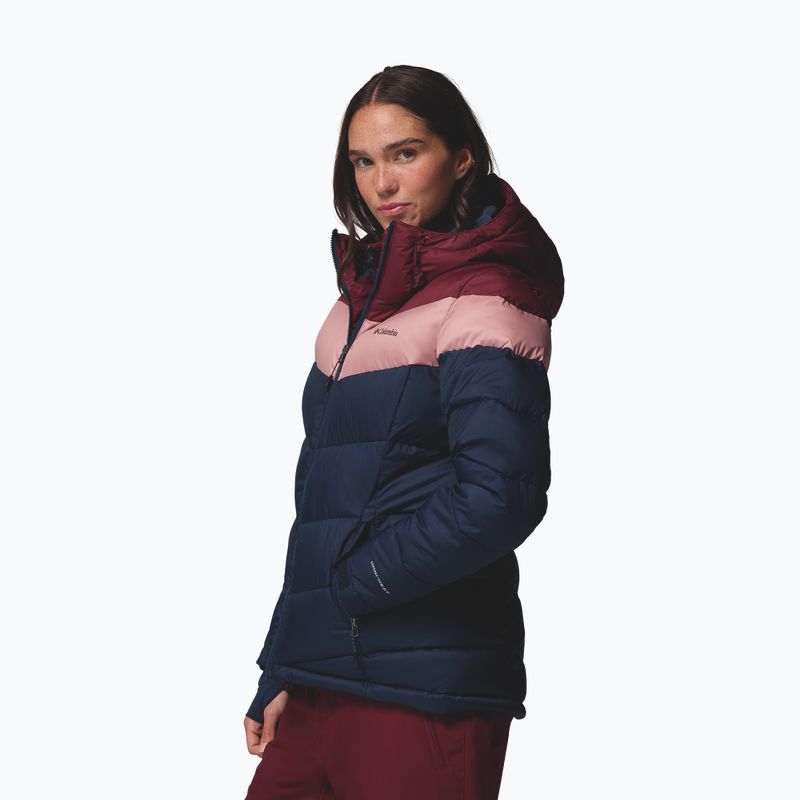 Moteriška slidinėjimo striukė Columbia Abbott Peak II Ins collegiate navy/rich wine/eraser pink 4