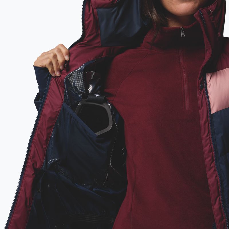 Moteriška slidinėjimo striukė Columbia Abbott Peak II Ins collegiate navy/rich wine/eraser pink 8
