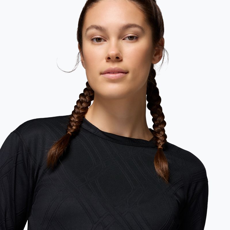 Moteriški žygio marškinėliai ilgomis rankovėmis Columbia Granite Point Crew black 5