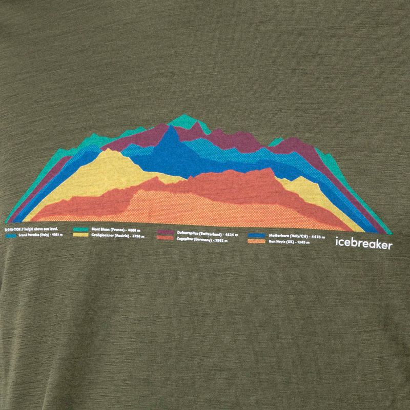 Vyriški Icebreaker Tech Lite II 7 Mountain Tops trekingo marškinėliai Loden 8