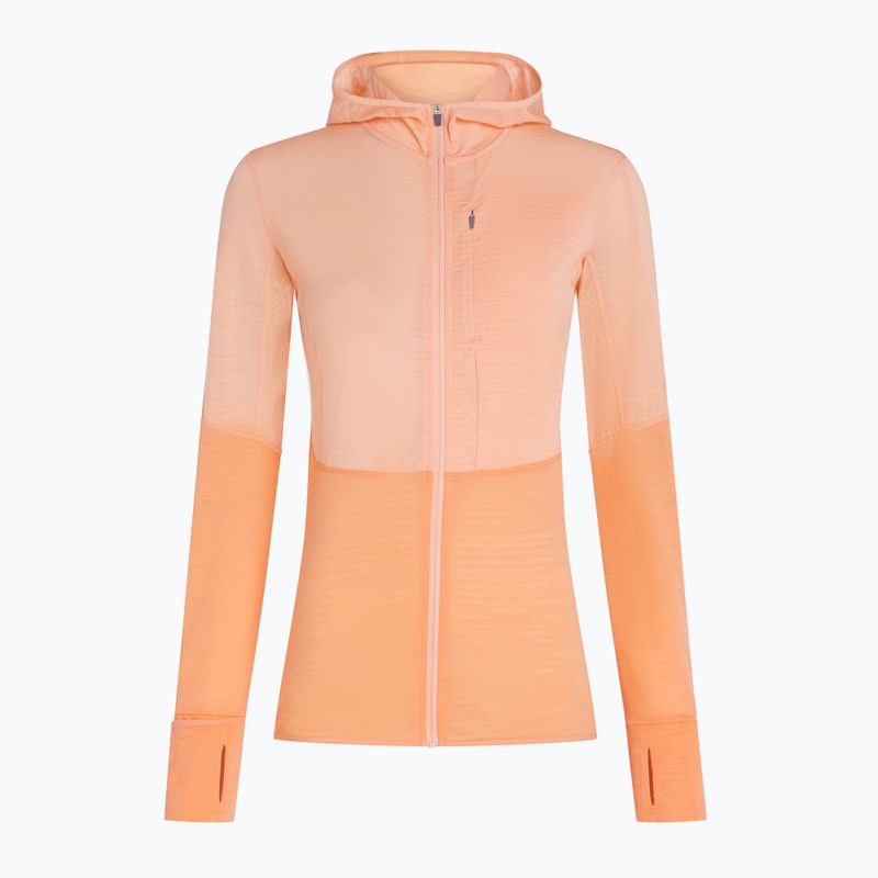 Moteriškas žygio džemperis icebreaker Merino 200 Realfleece Descender Zip Hoodie sunstone/feldspar 12