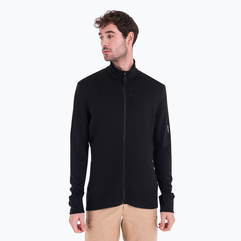 Vyriškas žygio džemperis icebreaker Merino 260 Quantum IV Zip black 3