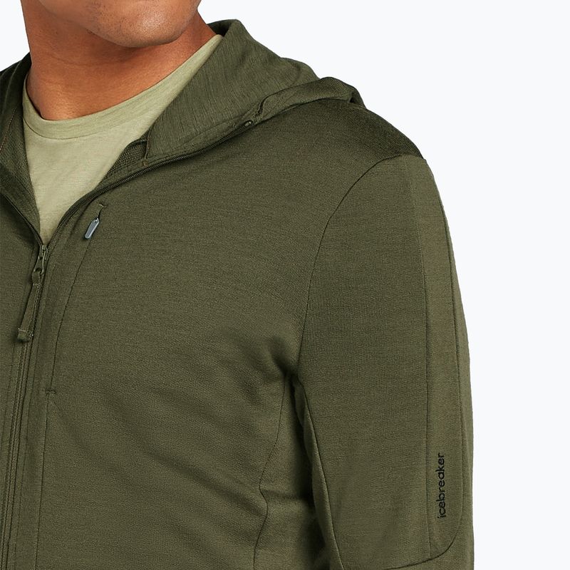 Vyriška Icebreaker Merino 260 Quantum IV Zip Hoodie striukė su kapišonu Loden 6