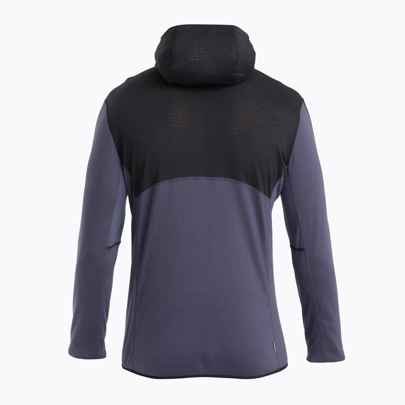 Vyriškas žygio džemperis icebreaker Merino 200 Realfleece Descender Zip Hoodie black/graphite 8