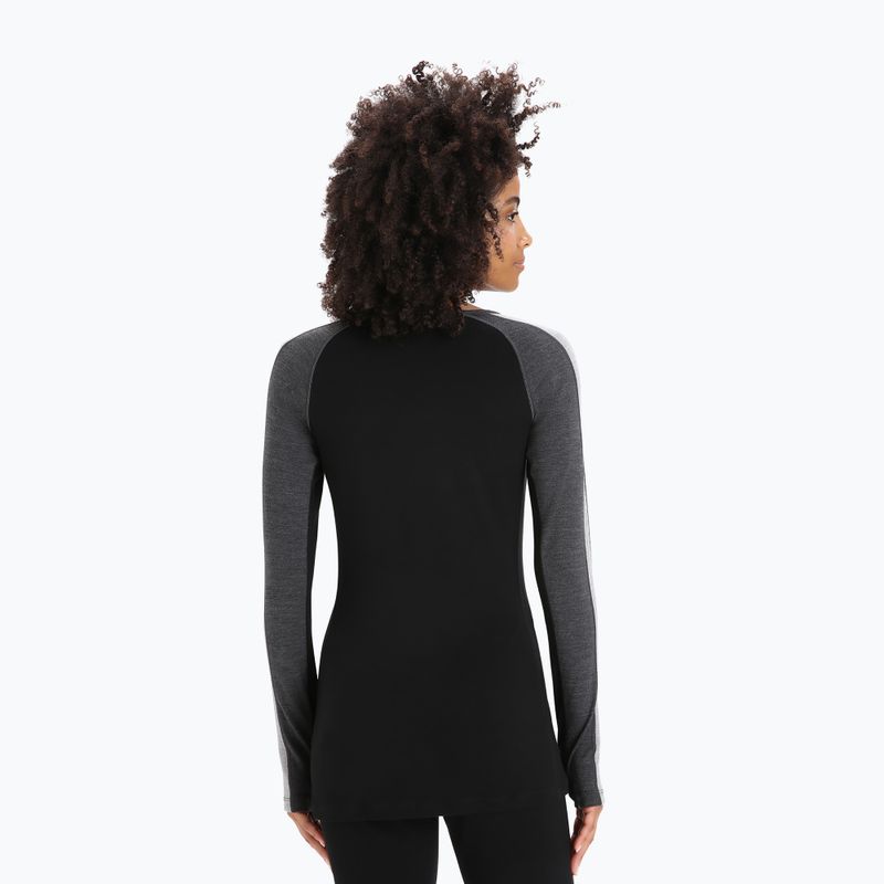Moteriški termoaktyvūs marškinėliai icebreaker ZoneKnit 260 jet hthr/black/metro hthr/cb 3