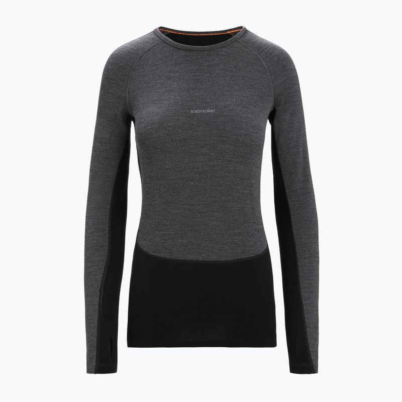 Moteriški termoaktyvūs marškinėliai icebreaker ZoneKnit 260 jet hthr/black/metro hthr/cb 8