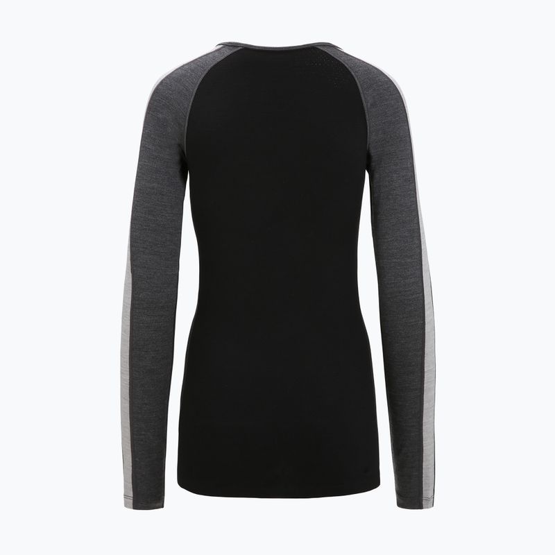 Moteriški termoaktyvūs marškinėliai icebreaker ZoneKnit 260 jet hthr/black/metro hthr/cb 9