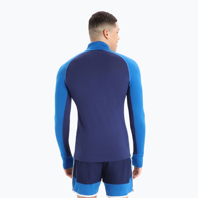 Vyriški termoaktyvūs marškinėliai icebreaker ZoneKnit 260 Half Zip lazurite/royal navy/snow/cb 3