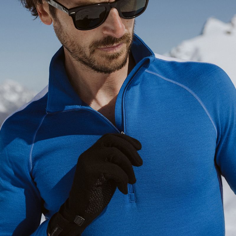 Vyriški termoaktyvūs marškinėliai icebreaker ZoneKnit 260 Half Zip lazurite/royal navy/snow/cb 13