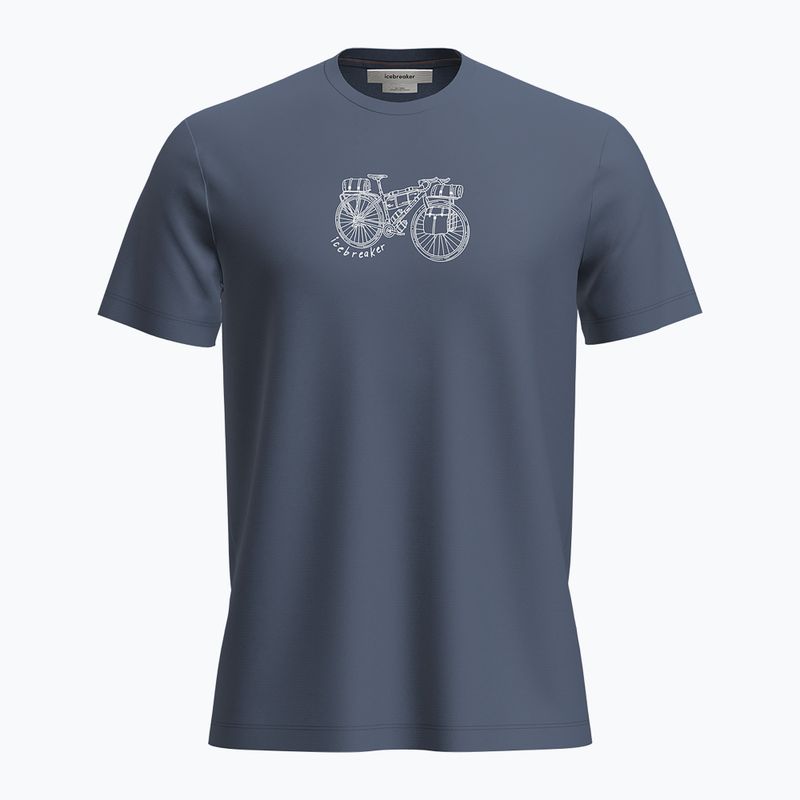 Vyriški žygio marškinėliai icebreaker Merino 150 Tech Lite SS Tee Adventure Ride dawn
