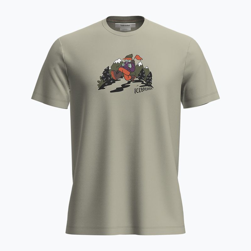 Vyriški žygio marškinėliai icebreaker Merino 150 Tech Lite SS Tee Catch Me Outside ashen