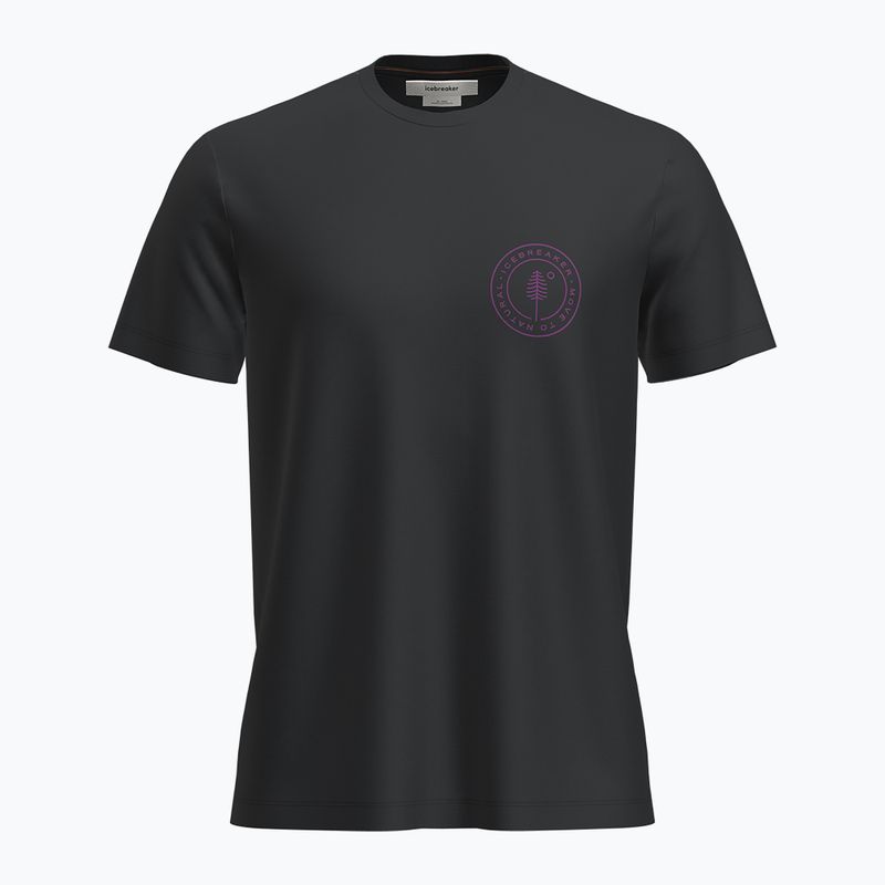 Vyriški žygio marškinėliai icebreaker Merino 150 Tech Lite SS Tee Hike Naturall black