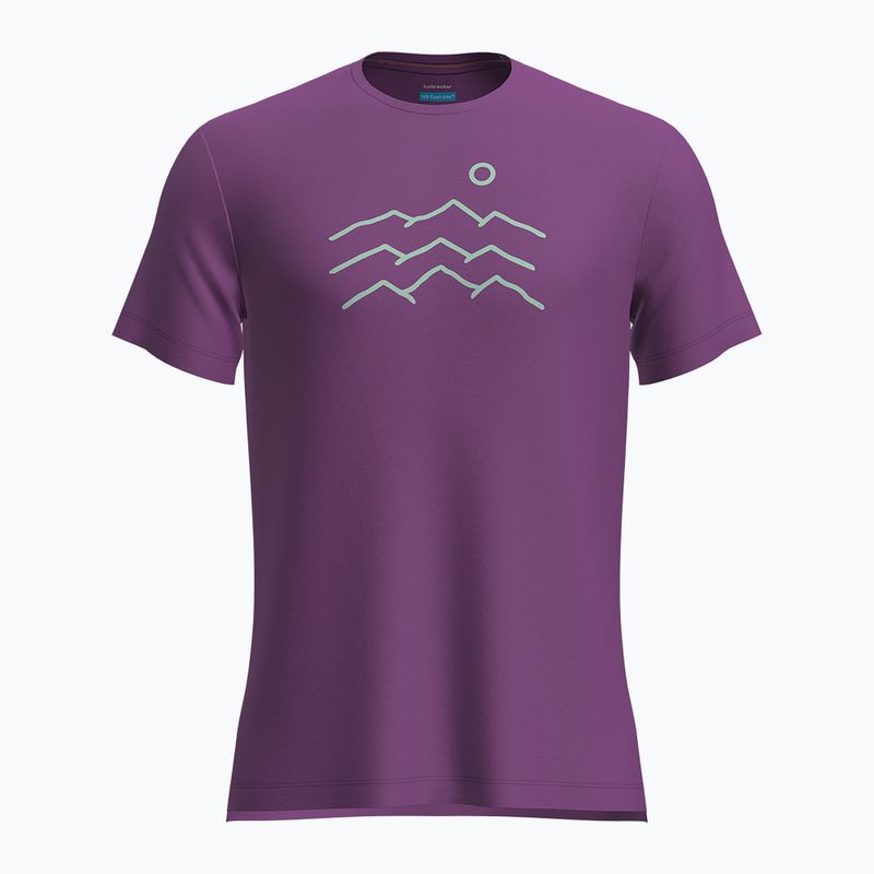 Vyriški žygio marškinėliai icebreaker Merino 125 Cool-Lite Sphere Tee Across The Peaks passion