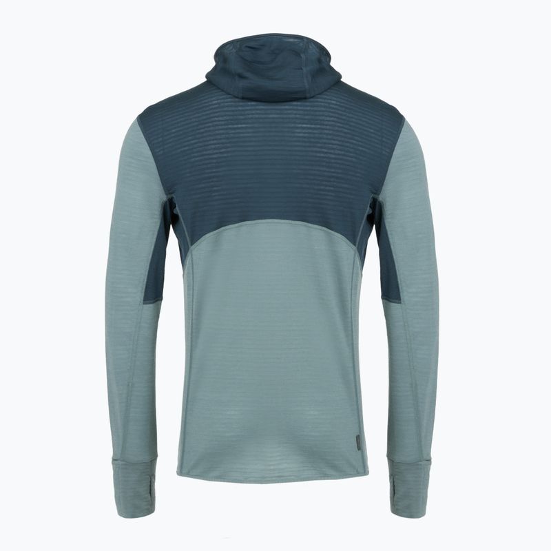 Vyriškas žygio džemperis icebreaker Merino 200 RealFleece Descender Zip Hoodie abyss/blue ash/black 2