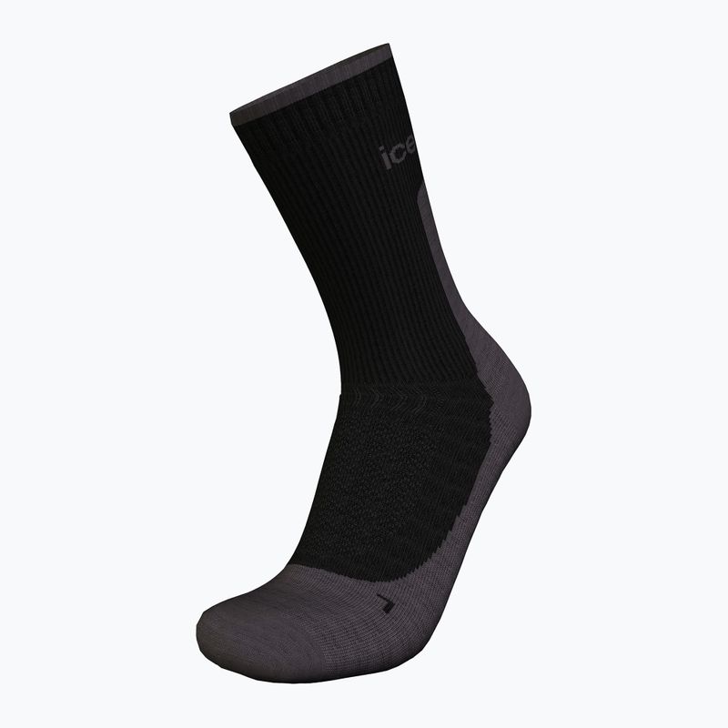 Vyriškos žygio kojinės icebreaker Merino Hike+ Light Crew black/obsidian