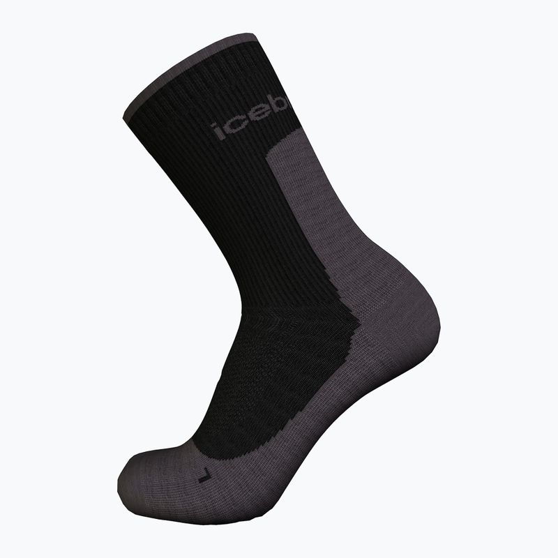 Vyriškos žygio kojinės icebreaker Merino Hike+ Light Crew black/obsidian 3