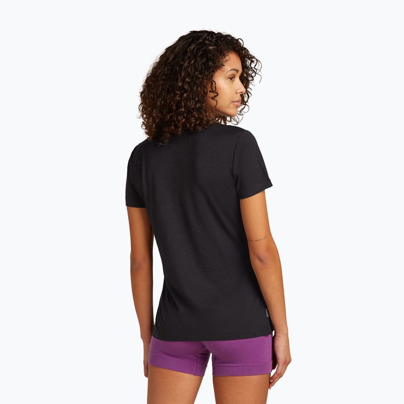 Moteriški žygių marškinėliai icebreaker Merino 150 Tech Lite SS Tee Sparkling Stars black 3