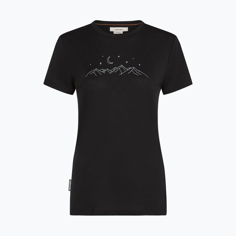 Moteriški žygių marškinėliai icebreaker Merino 150 Tech Lite SS Tee Sparkling Stars black 6